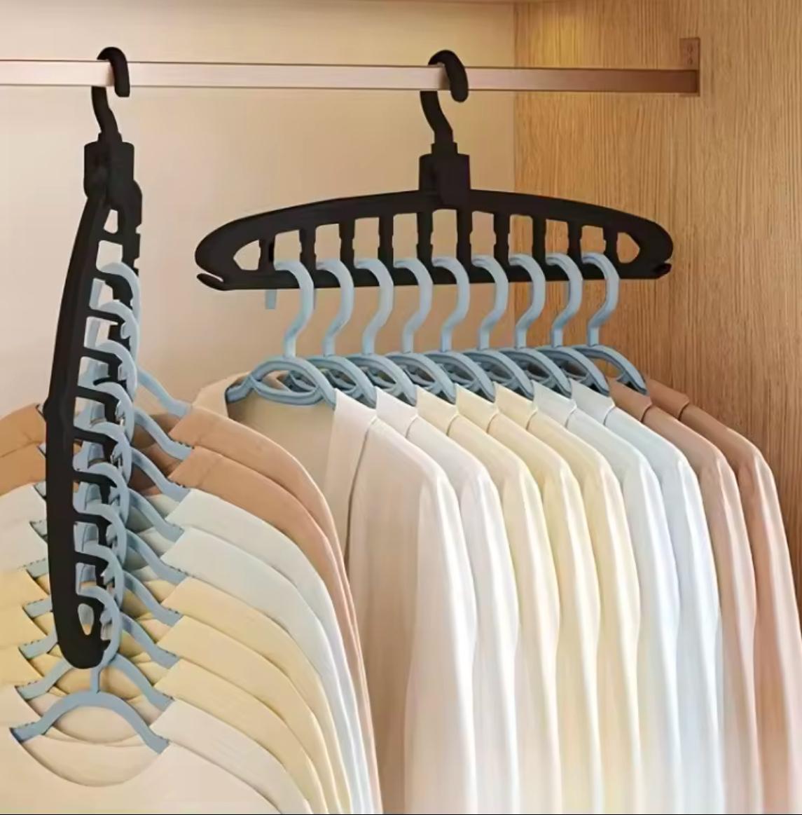 Space saving clothes hanger 11 holes