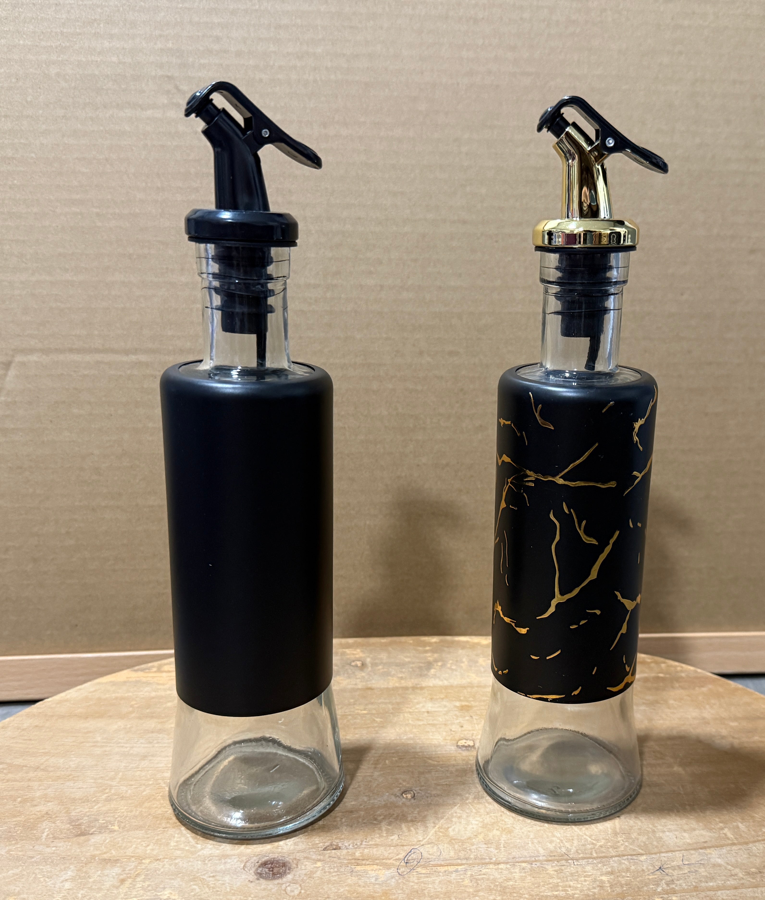 Glass oil and vinegar dispenser bottle 300ml