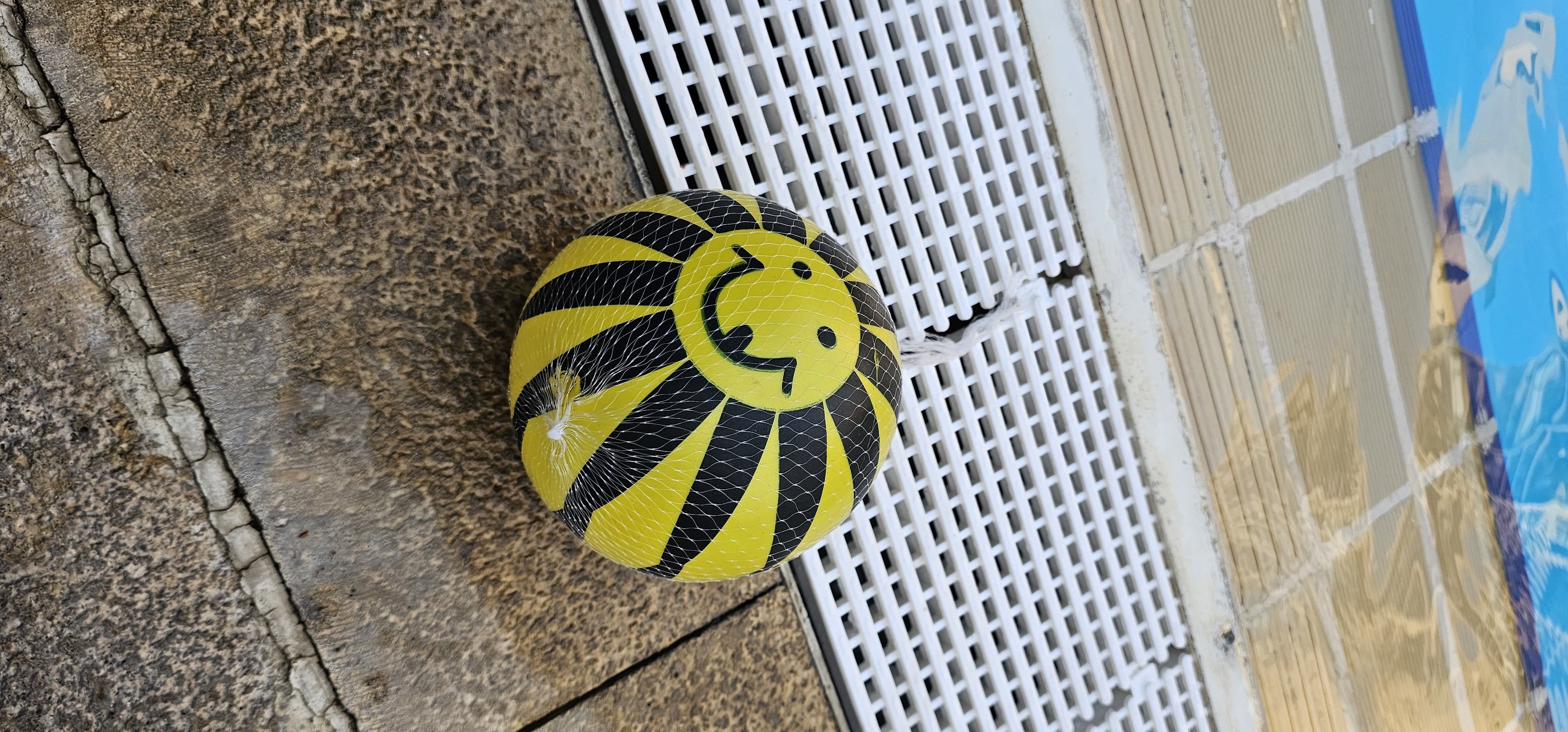 Rubber colored beach ball
