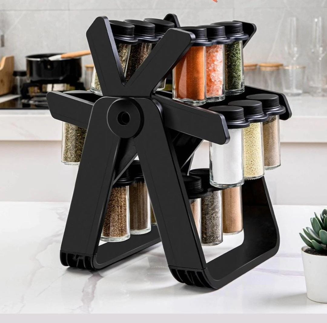 Rotating spice rack 18 jars