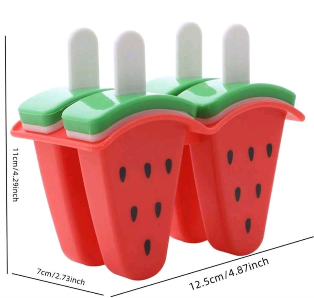 Fruit shape popsicle mold with stick (4pcs)