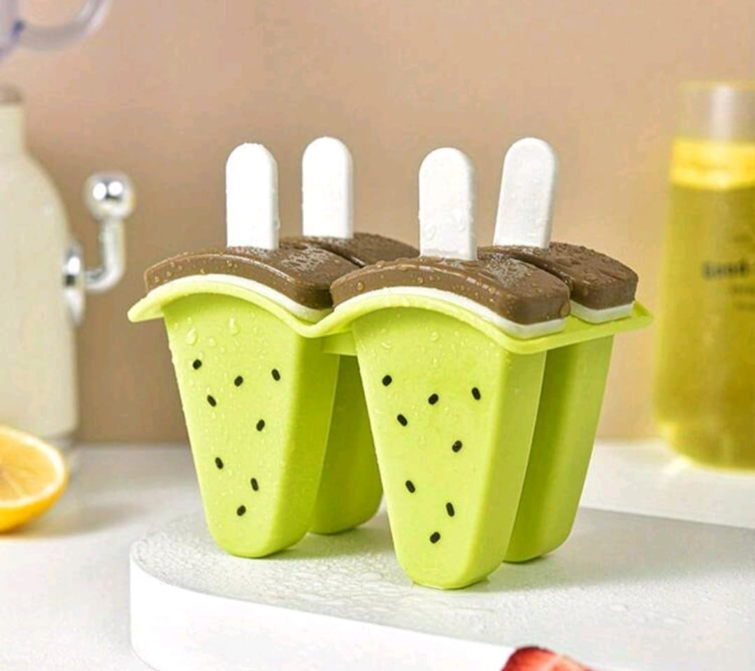 Fruit shape popsicle mold with stick (4pcs)