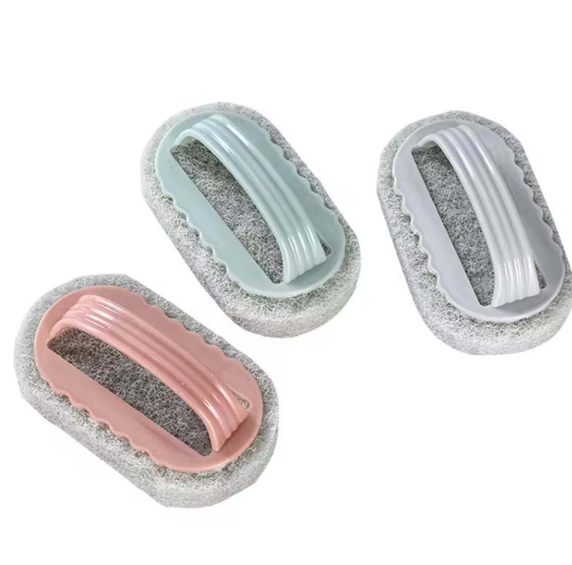 Kitchen and bathroom cleaning sponge with handle