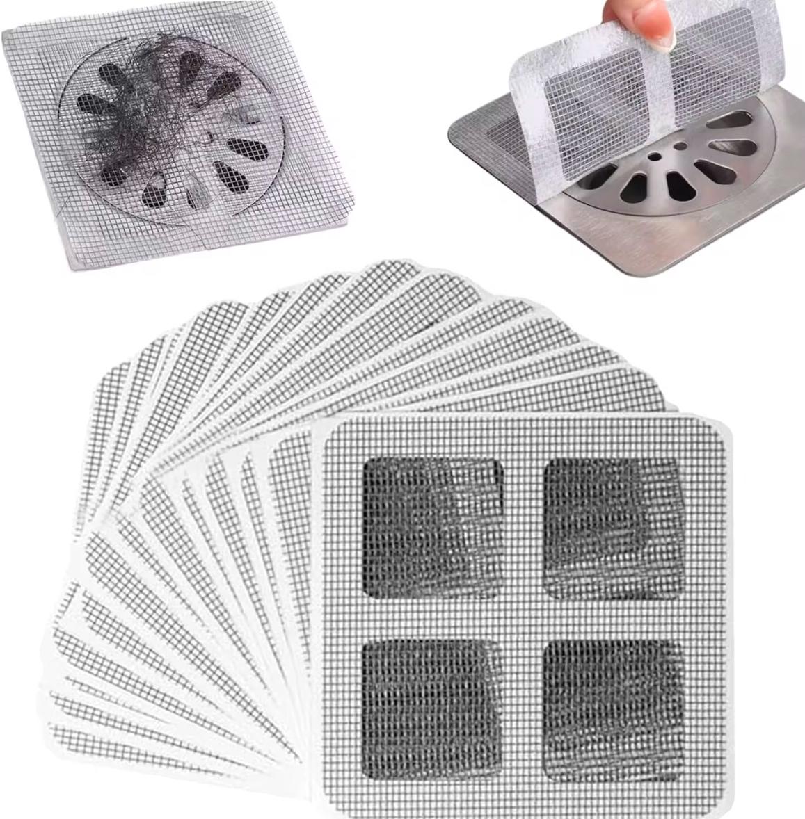 Disposable self adhesive shower drain hair catcher (4 pcs)