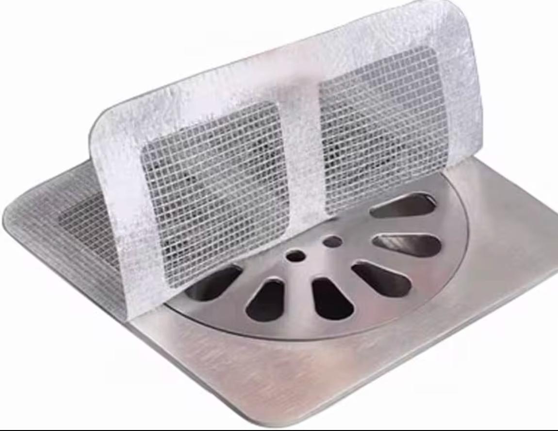 Disposable self adhesive shower drain hair catcher (4 pcs)