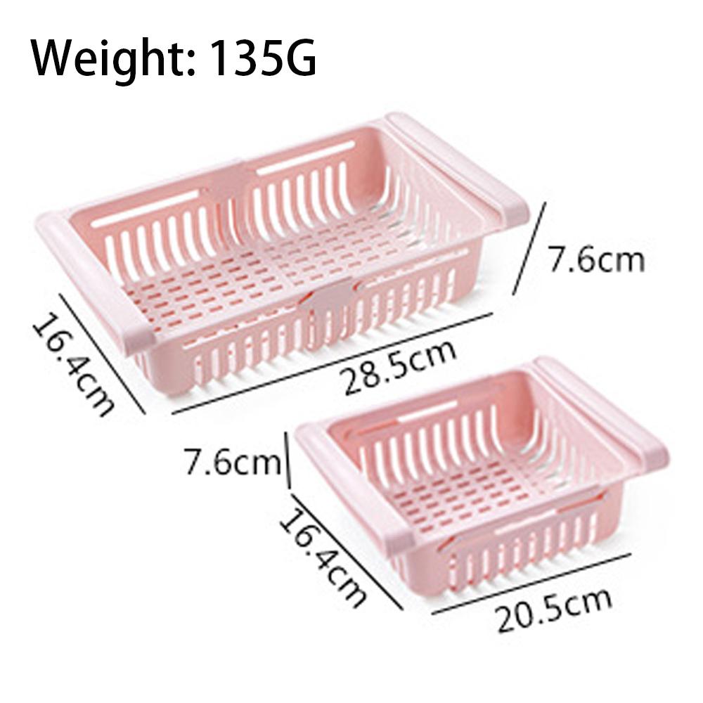 Adjustable plastic refrigerator storage box