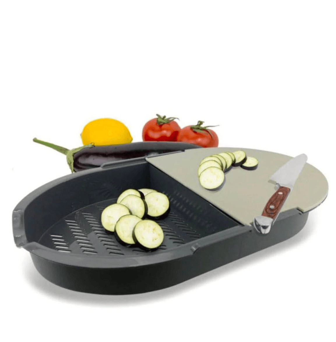 Plastic chopping board with 2 sides and 180 Degree rotation