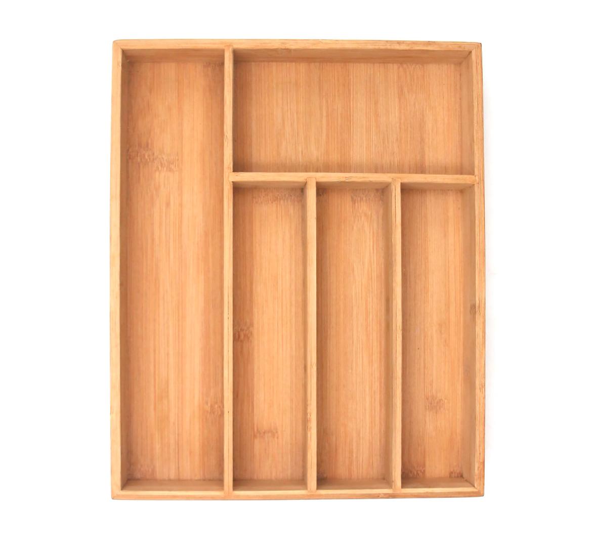Bamboo cutlery storage tray (5 parts) 36*26cm