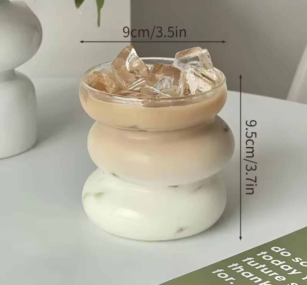 Clear glass bubble heat resistant cup (suitable for drinks or decoration) 9.5*9cm
