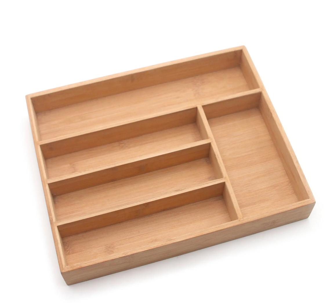 Bamboo cutlery storage tray (5 parts) 36*26cm