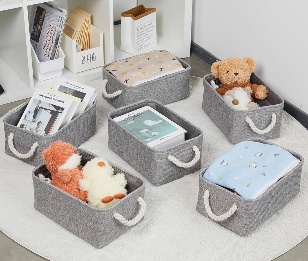 Fabric storage basket with handles 30*23*13 cm