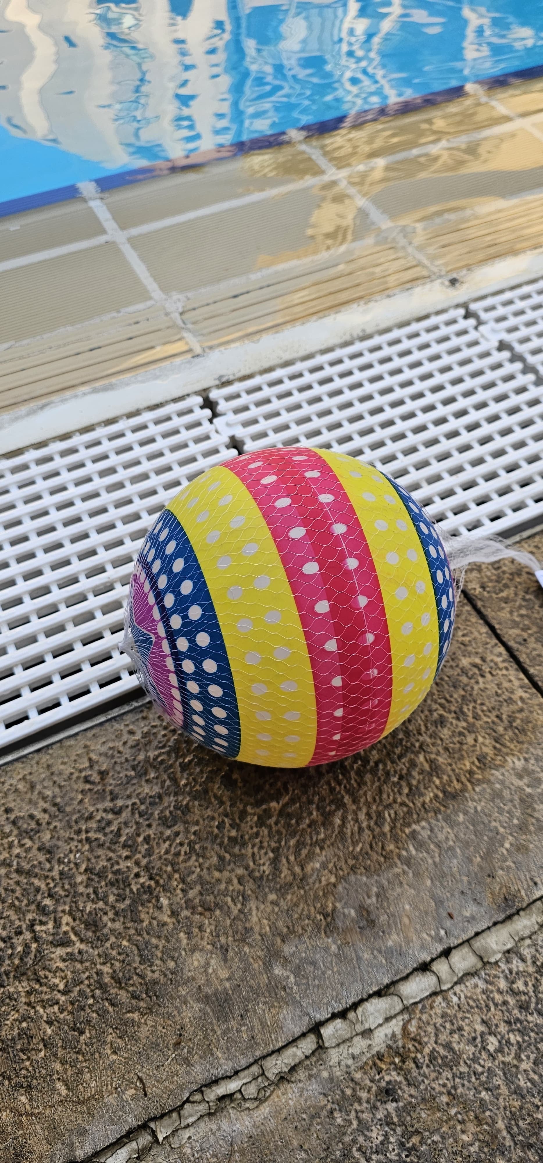 Rubber colored beach ball