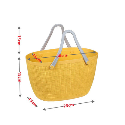 Beach oval rubber hand bag with handle