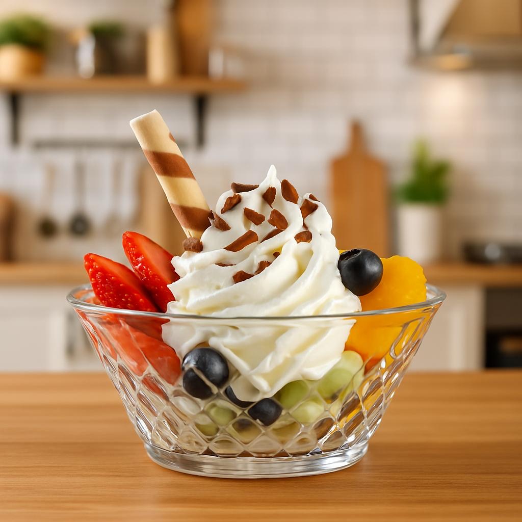 Glass bowls set of 6 with textured design 300ml