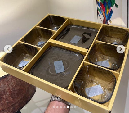 Square grain container with measuring cup