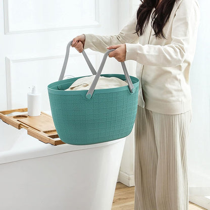 Beach oval rubber hand bag with handle