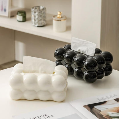 Bubble cloud plastic tissue box with built in automatic lifting (18*13*8.5cm)