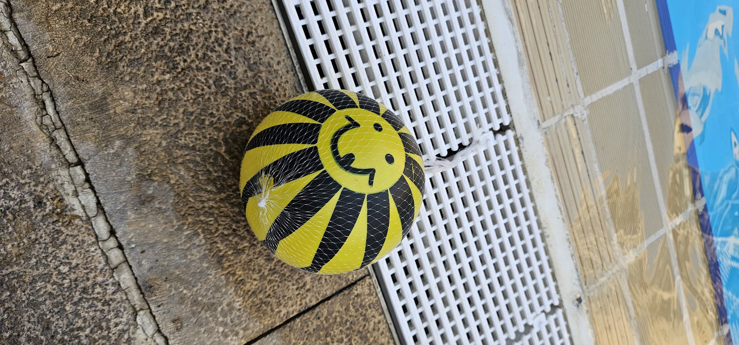 Rubber colored beach ball