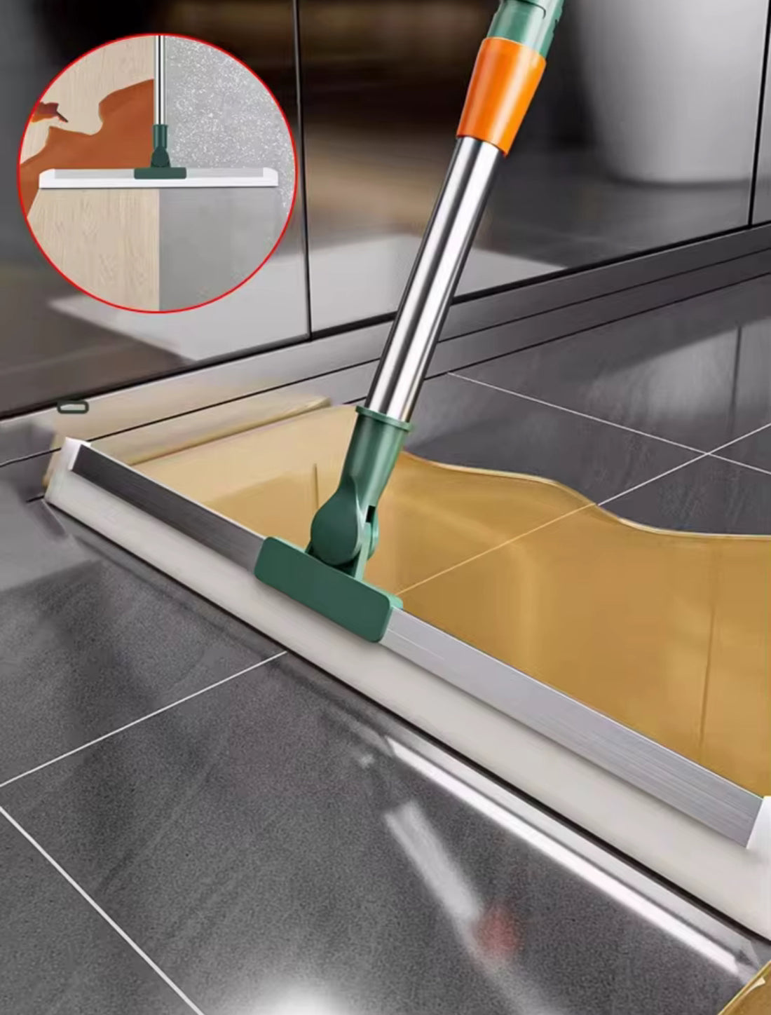 Multifunctional silicone wet and dry glass and floor wiper