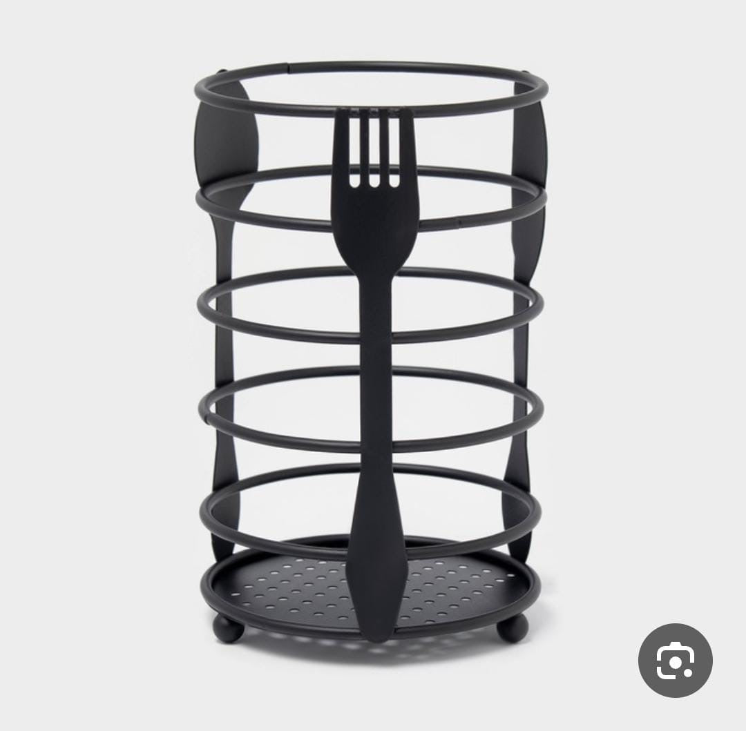 Metal round utensil and cutlery holder dining table and kitchen usage (10cm diameter)