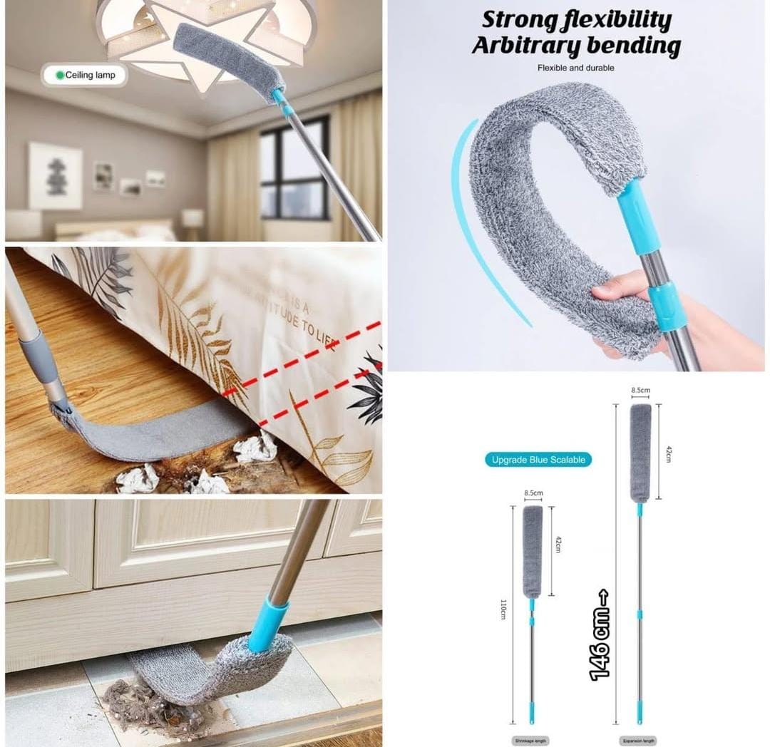 Cleaning mop with expandable stick