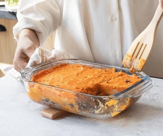 Rectangular high temperature resistance clear glass baking plate 33*20cm
