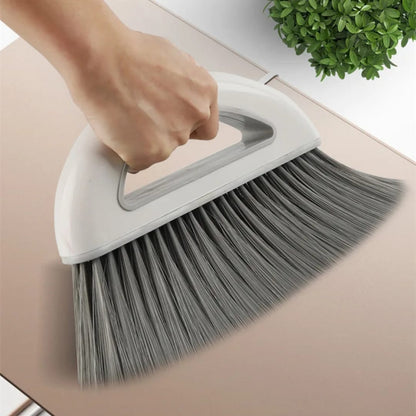 Dustpan set with long handle and soft brush