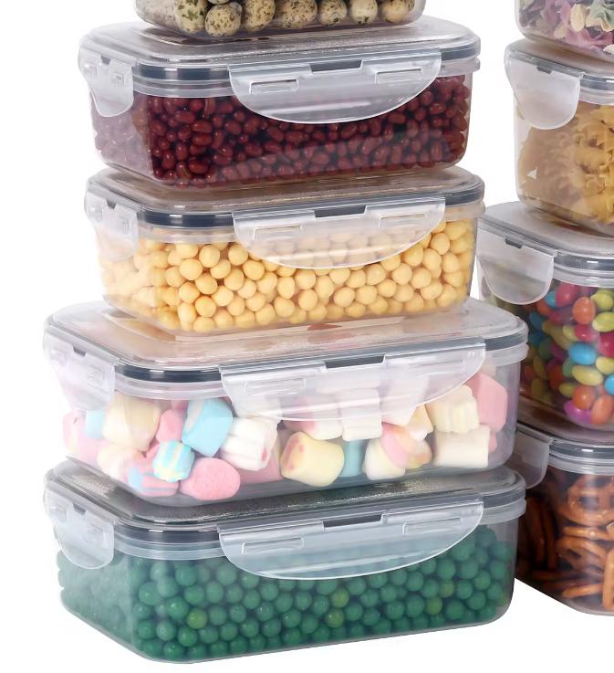 Rectangular High quality storage containers with airtight lid lock 4 pcs ( biggest size 8.9 L)