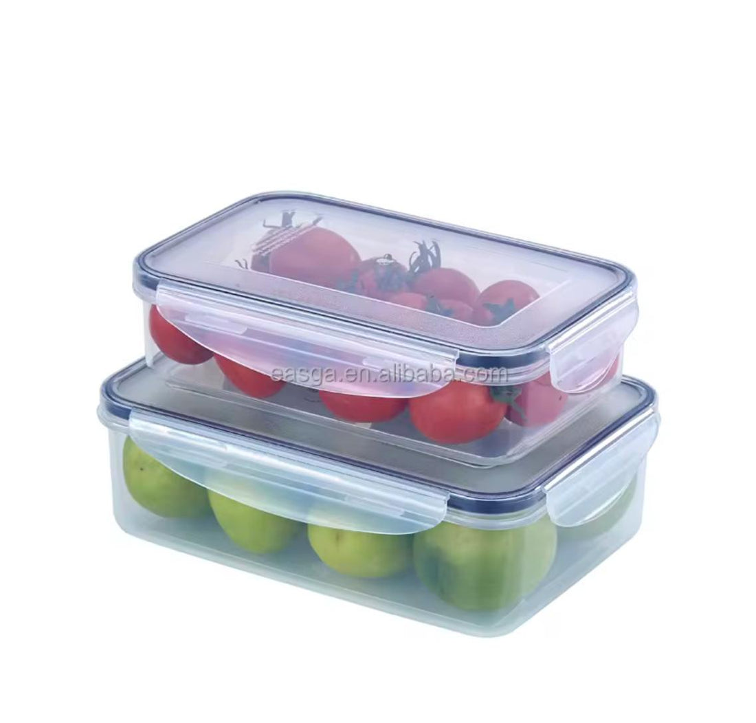 Rectangular high quality storage containers with airtight lid lock 4 pcs ( biggest size 5.1 L)