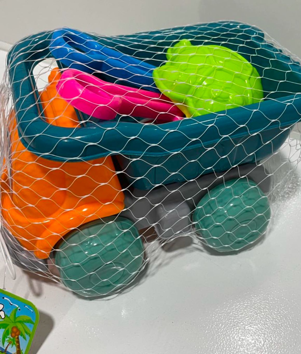 Beach playing set with truck 20cm