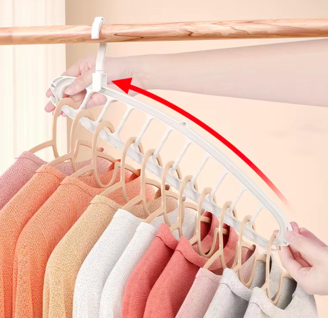 Space saving clothes hanger 11 holes